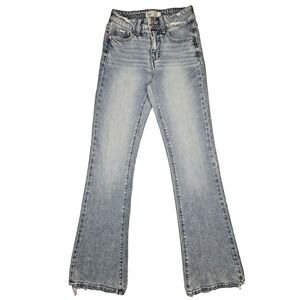 BKE Billie Jeans Womens 24 Blue High Rise Bootcut Distressed Slim Fit Denim